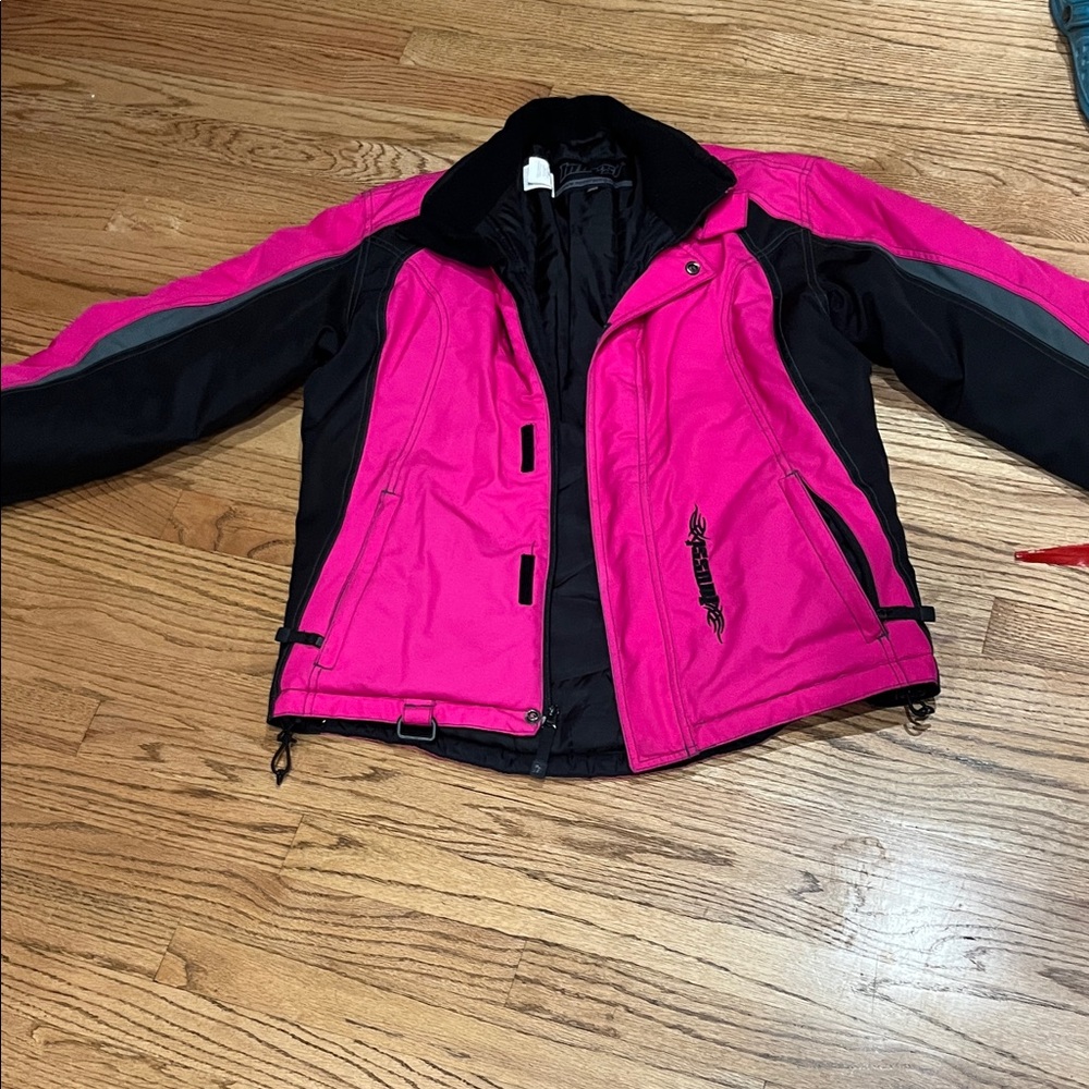 Women's Pink and Black Ski Jacket